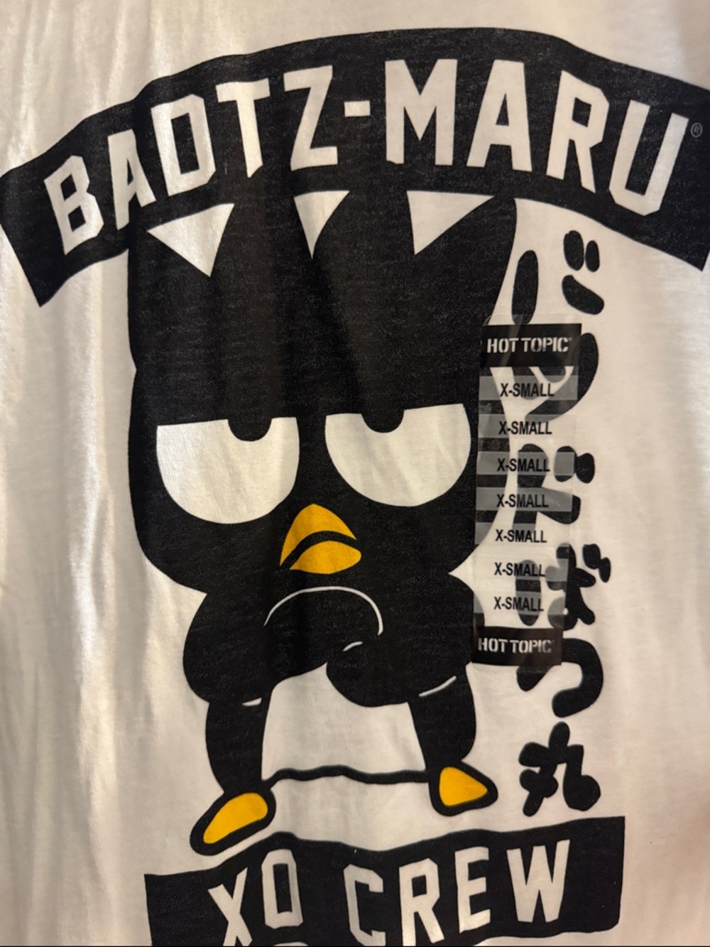 Badtz-Maru Hello Kitty Graphic Tee - White/Black/Yellow